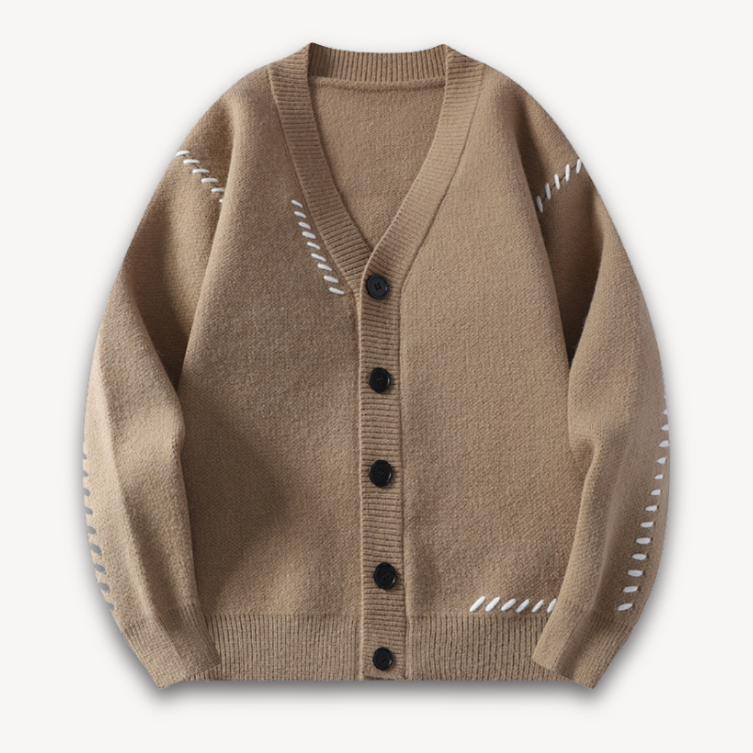 Loravelle | Zachte wolmix gebreid vest met knoopsluiting 1