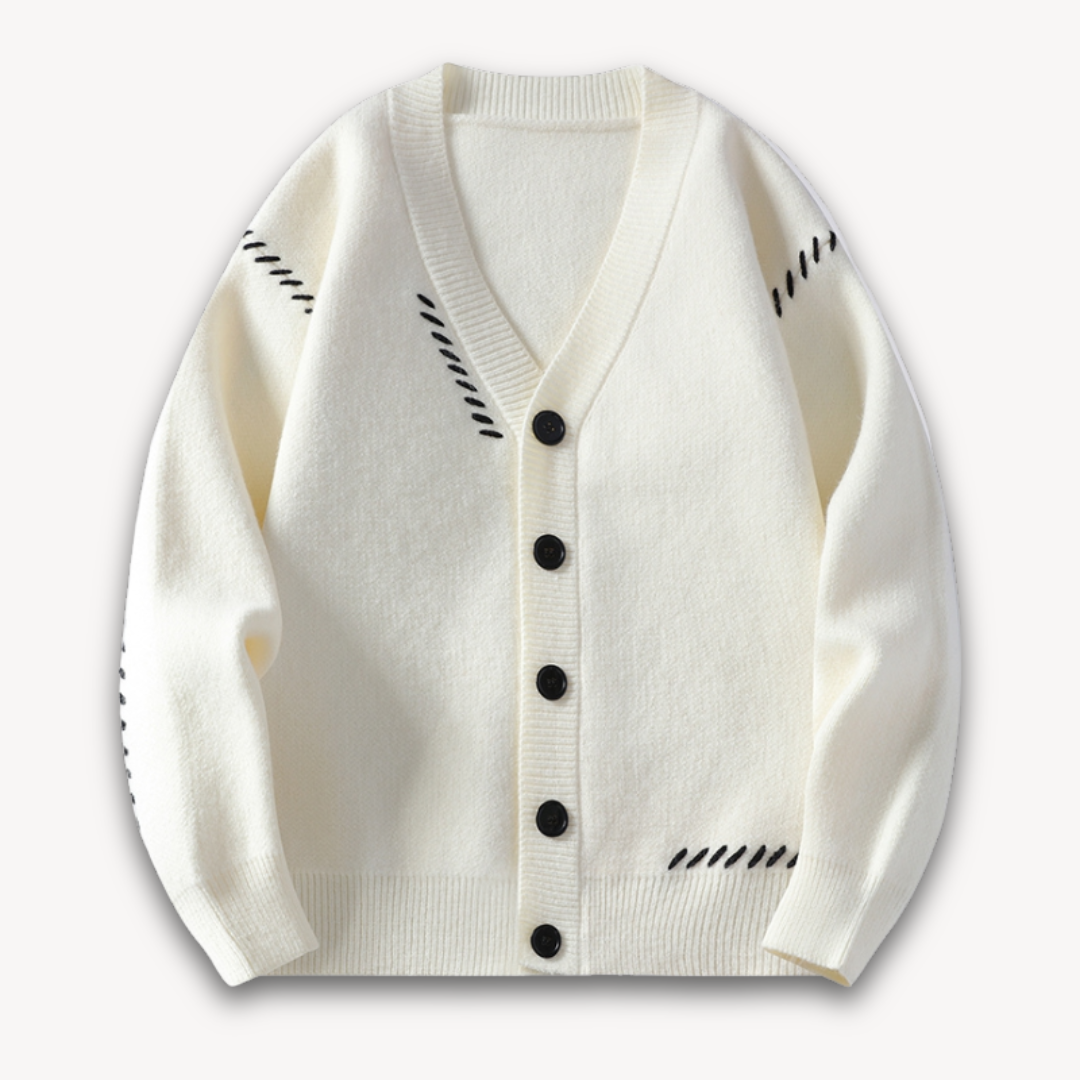Loravelle | Zachte wolmix gebreid vest met knoopsluiting 4