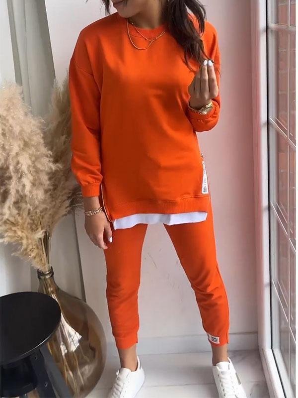 Loungewear | Ruime top en taps toelopende broek loungewear set 4