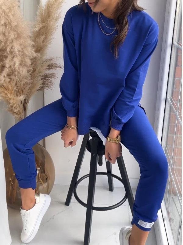 Loungewear | Ruime top en taps toelopende broek loungewear set 7