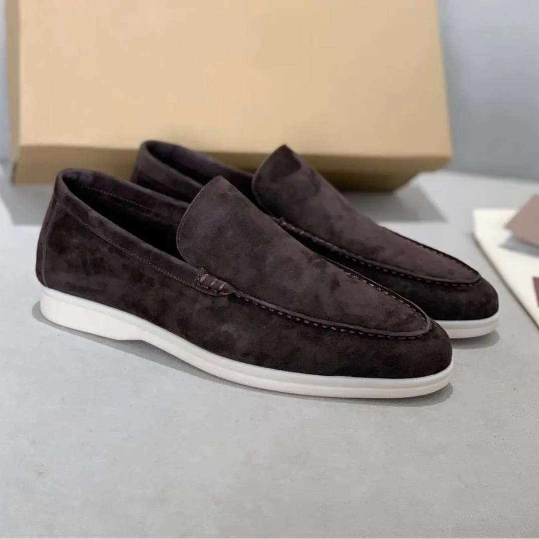 Lucas | Suède loafers met leren binnenzool 7