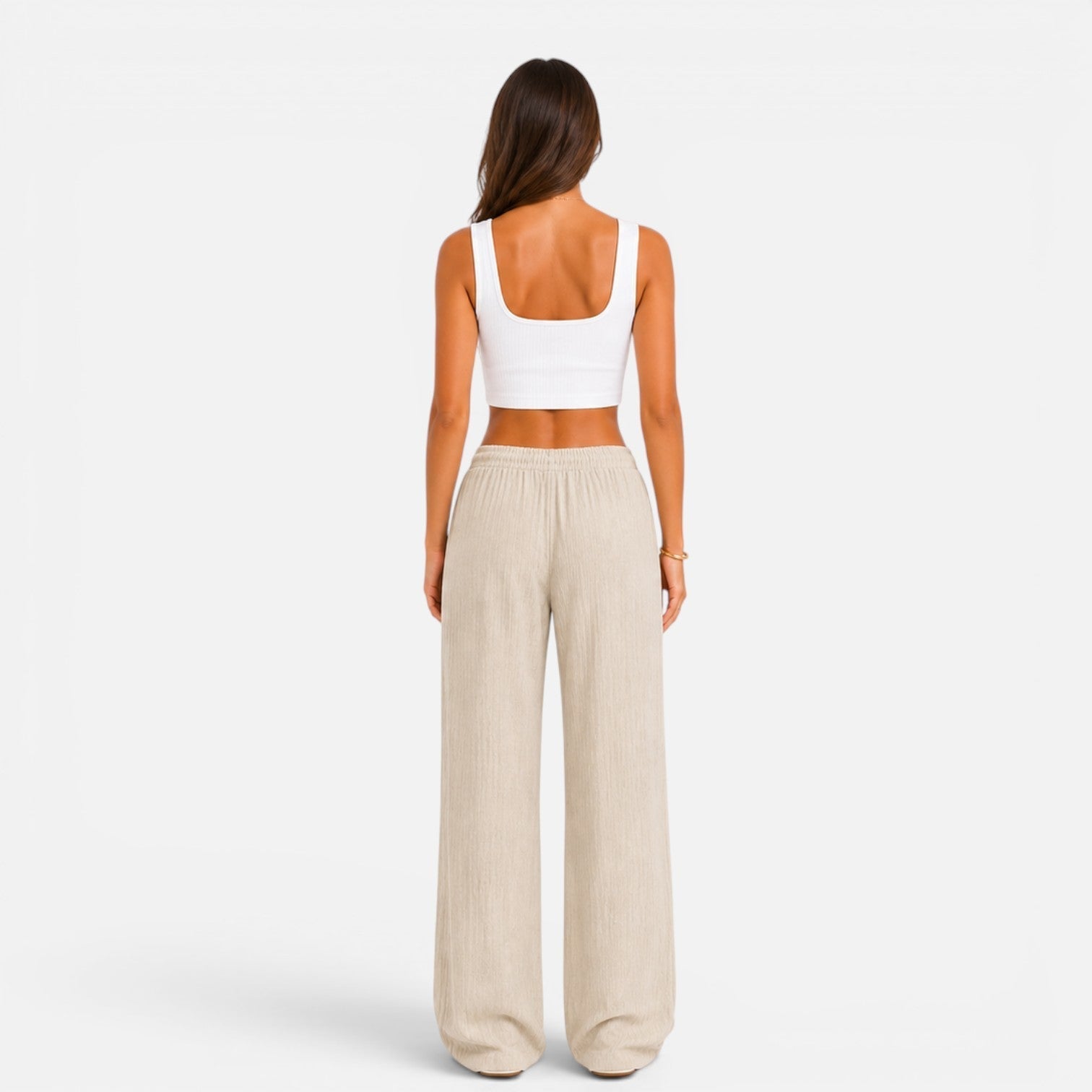 Luchtige Casual Wijde Broek | Navando