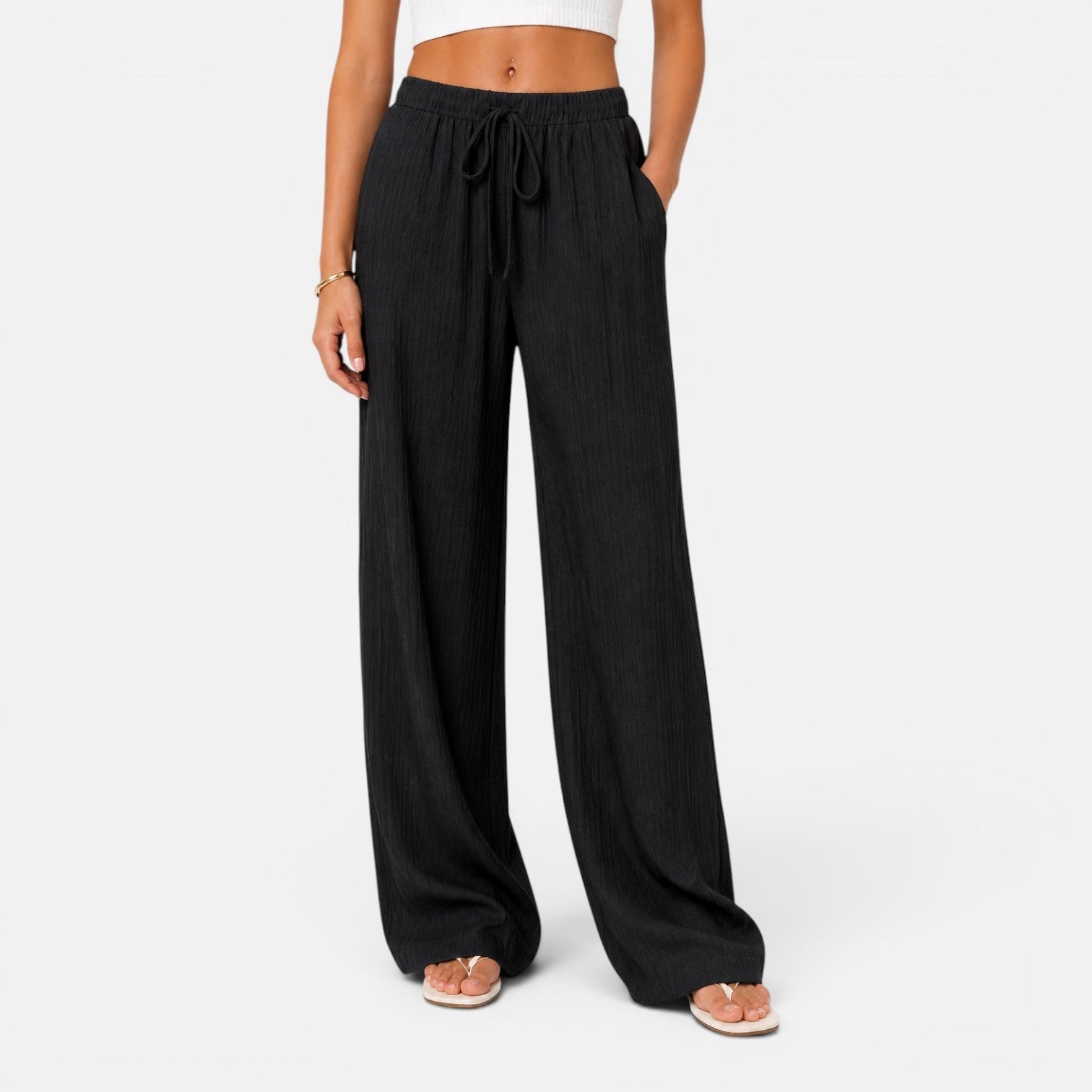 Luchtige Casual Wijde Broek | Navando