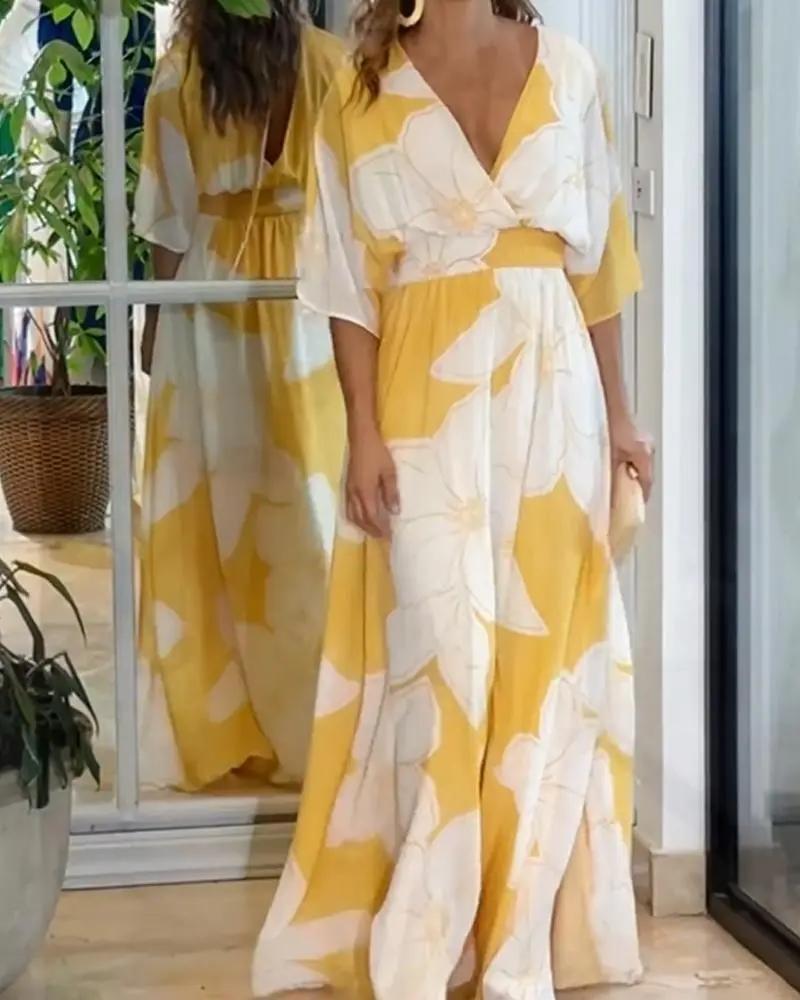Luchtige Maxi Jurk Met Bloemenprint | Navando
