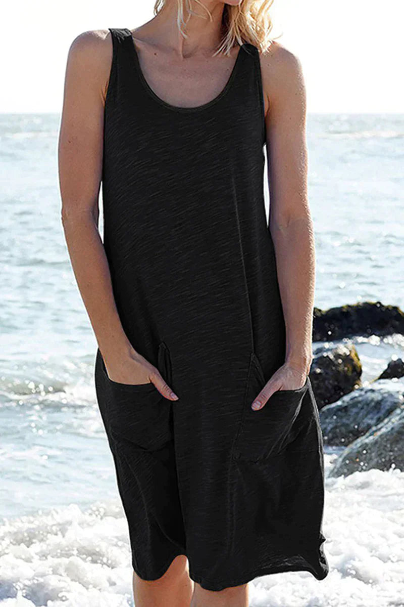 Luchtige Mouwloze Strandjurk | Navando 