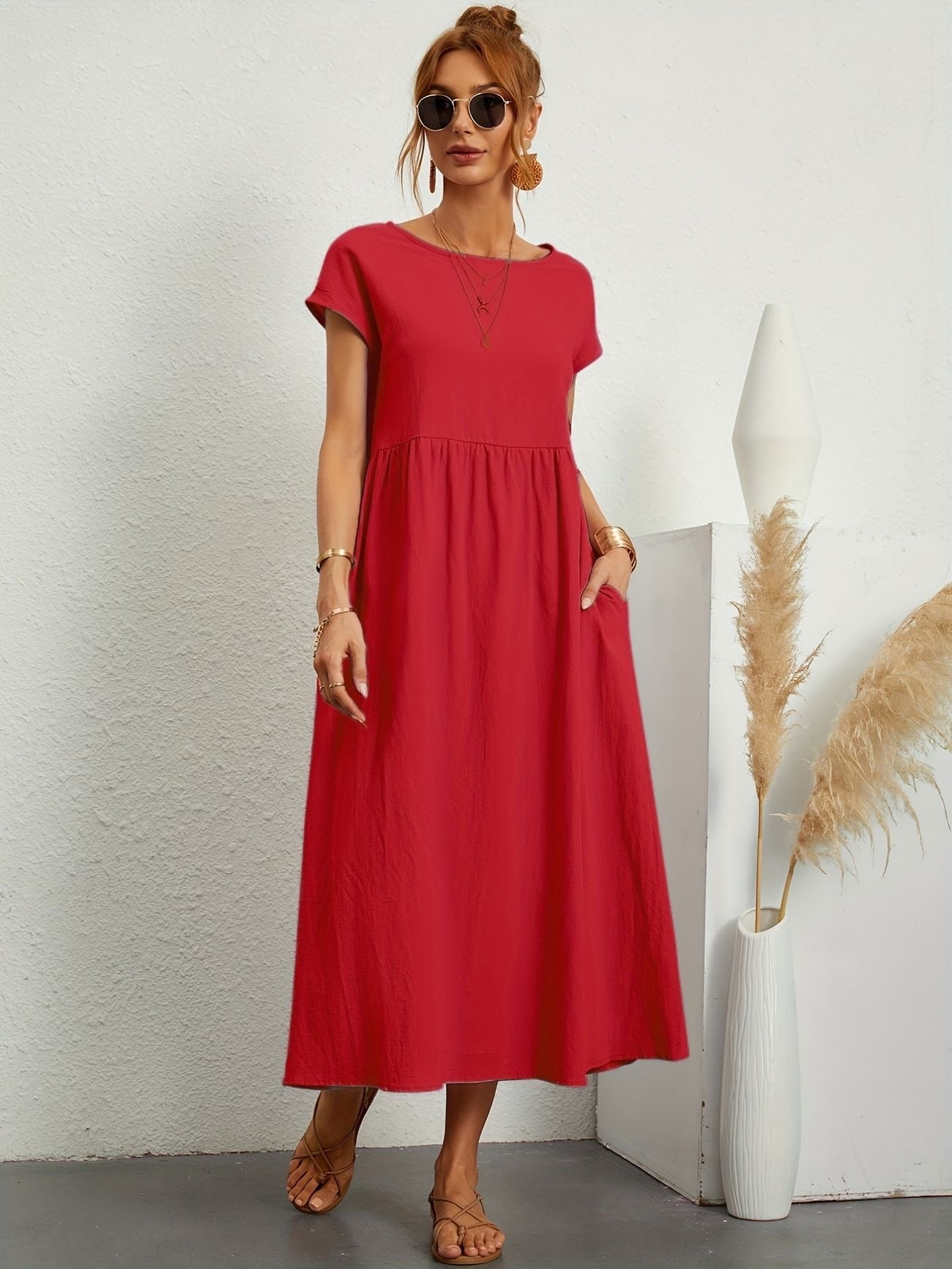 Luchtige Zomerjurk Met Hoge Taille | Navando