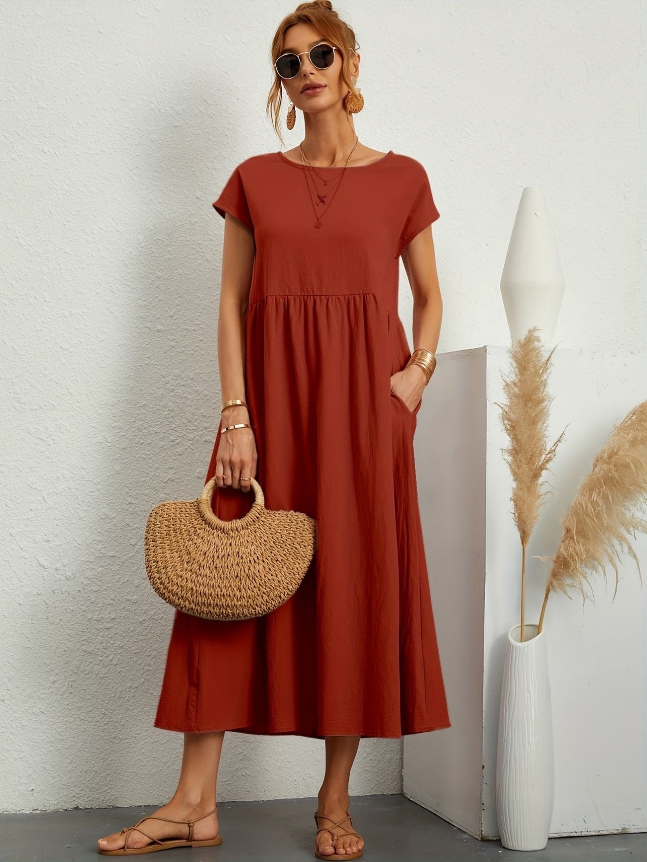 Luchtige Zomerjurk Met Hoge Taille | Navando