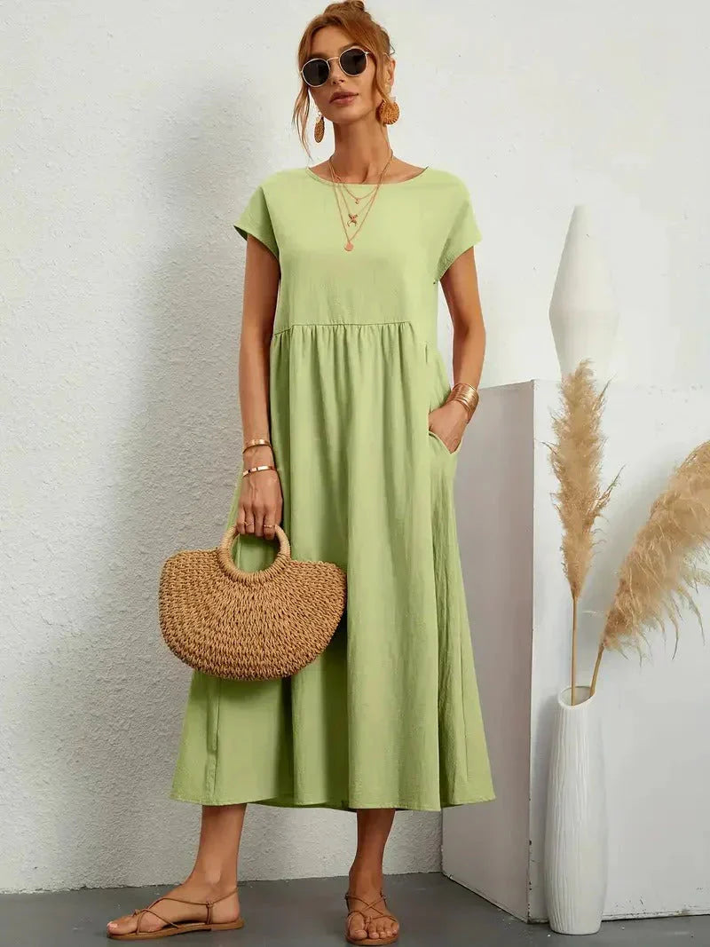 Luchtige Zomerjurk Met Hoge Taille | Navando