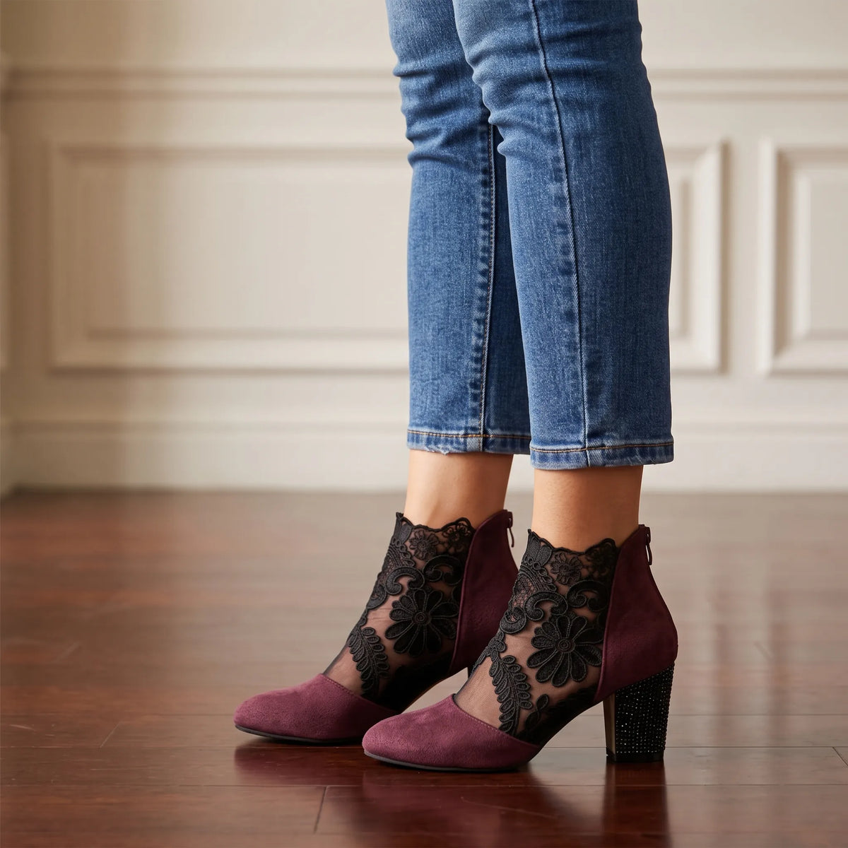 Lucie | Elegante Damesschoenen Met Stevige Blokhak