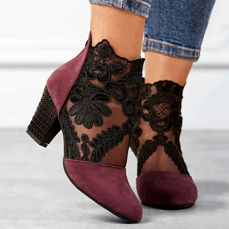 Lucie | Elegante Damesschoenen Met Stevige Blokhak