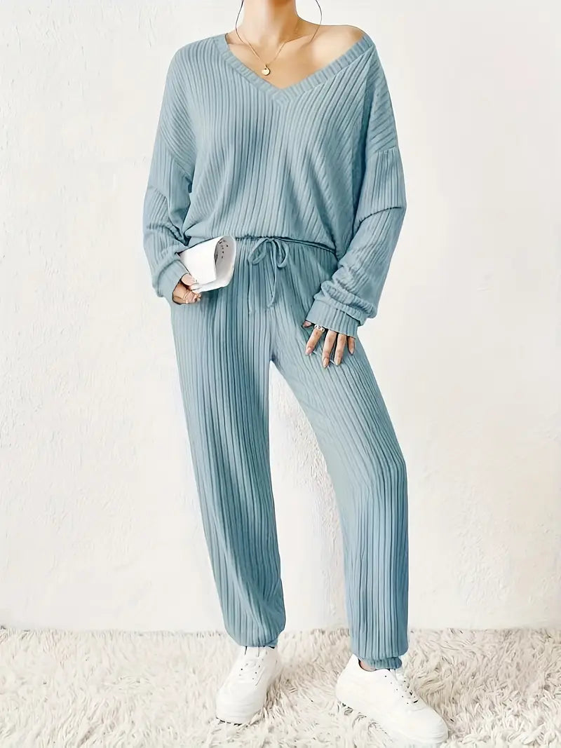 Luna's Serene Moments | Geribbelde loungeset 5