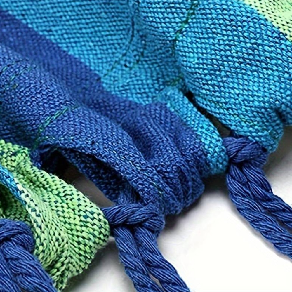 Luxe | Blauw gestreepte hangmat 2 persoons 3