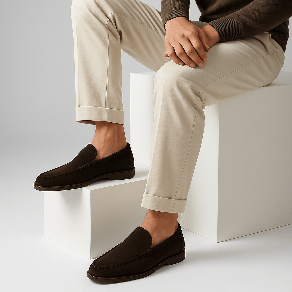 LuxeoutFit | Suede loafers met verlaagd profiel 7