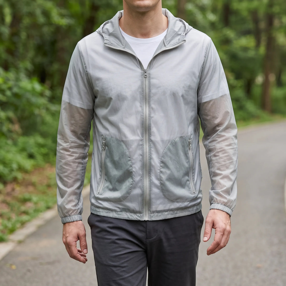 Marcel | Ultralichte Ademende Capuchon Regenjas Ritssluiting