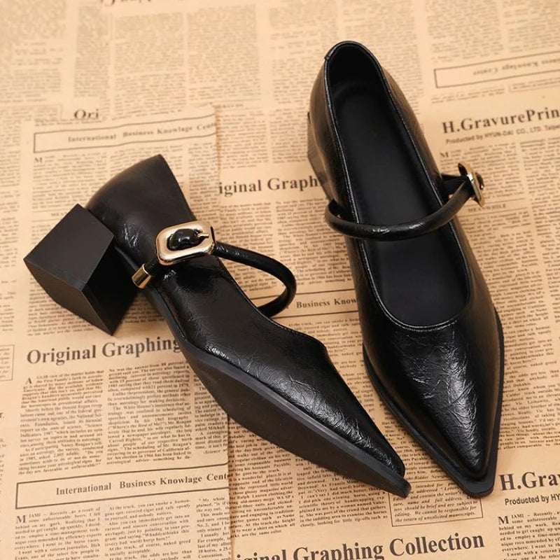 Mary Jane Pumps Met Blokhak | Navando 