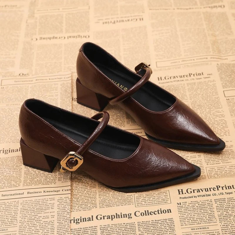 Mary Jane Pumps Met Blokhak | Navando 