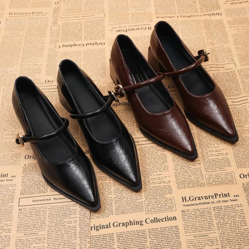 Mary Jane Pumps Met Blokhak | Navando 