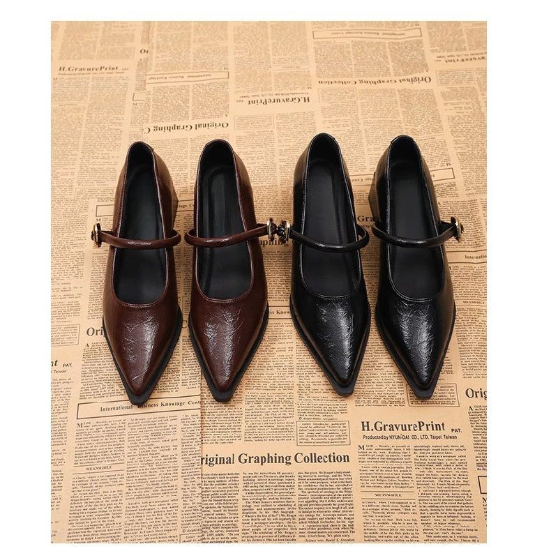 Mary Jane Pumps Met Blokhak | Navando 