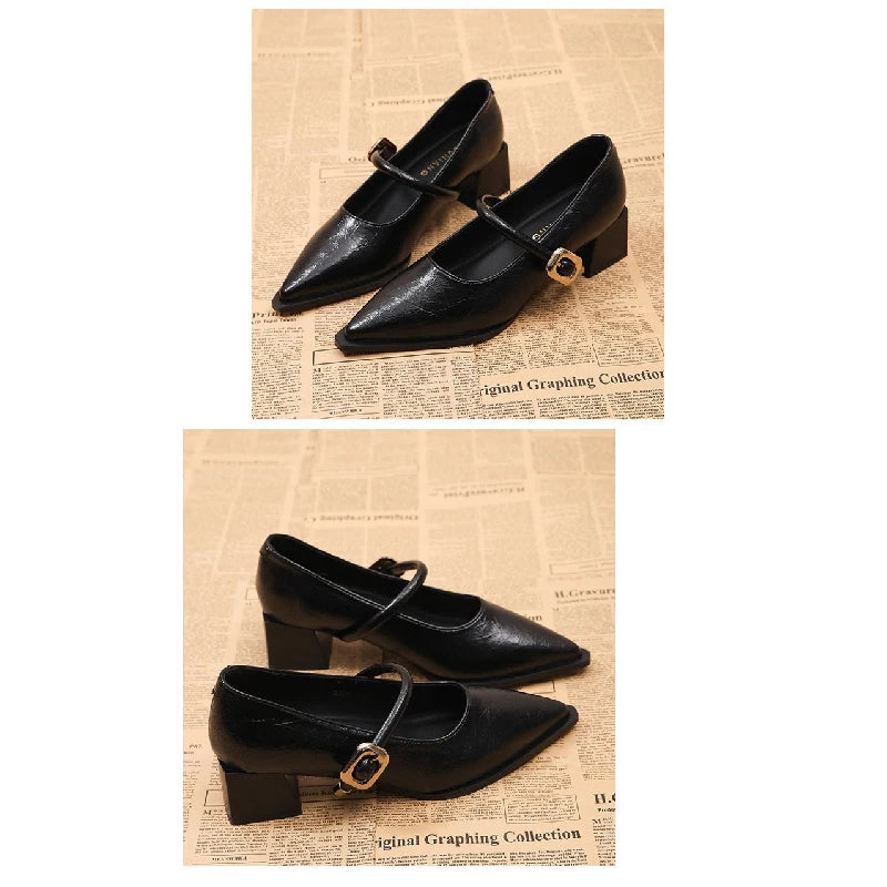 Mary Jane Pumps Met Blokhak | Navando 