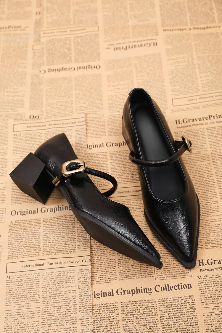 Mary Jane Pumps Met Blokhak | Navando 