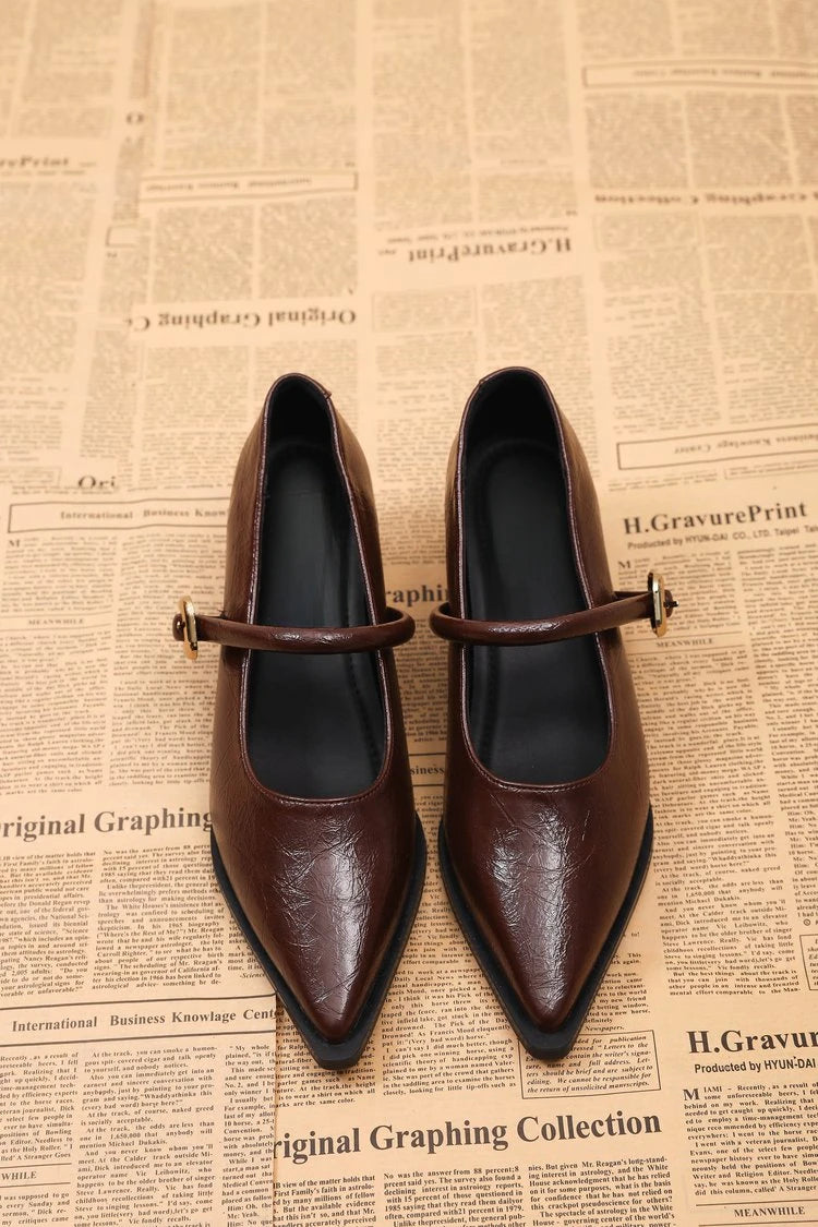 Mary Jane Pumps Met Blokhak | Navando 