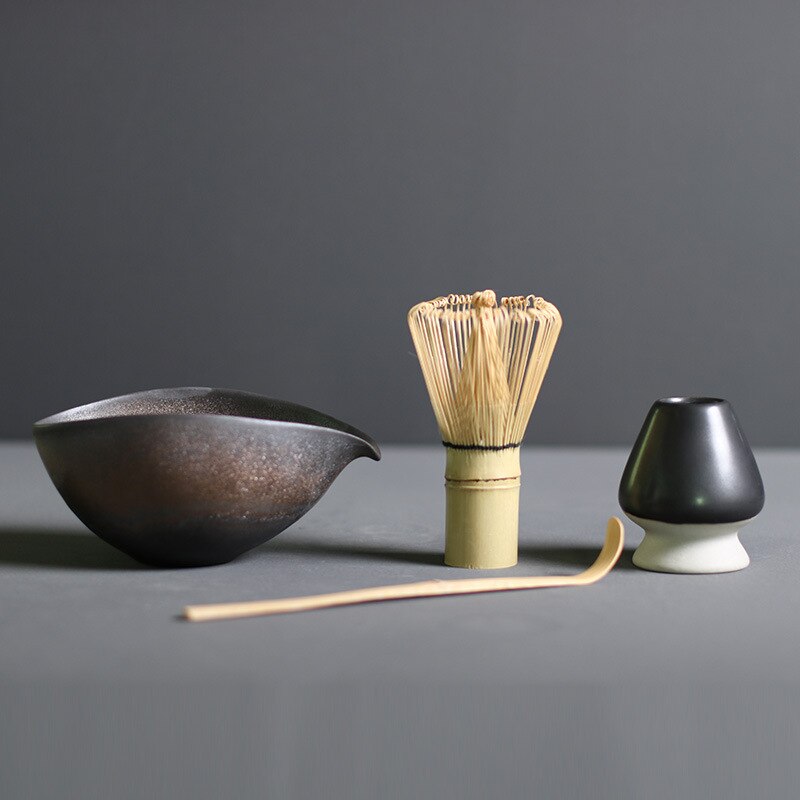 Matcha set | Bamboe en keramiek 4-delige set 4