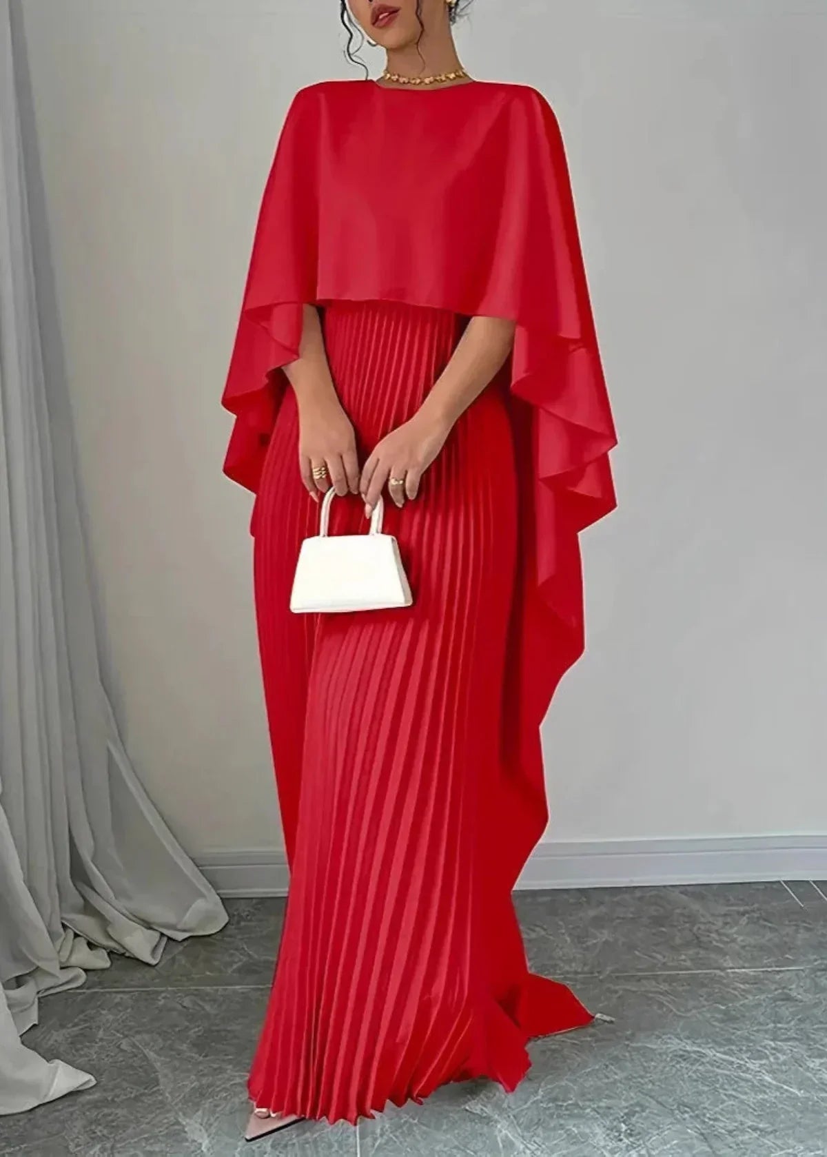 Maxi-Jurk Met Cape | Navando