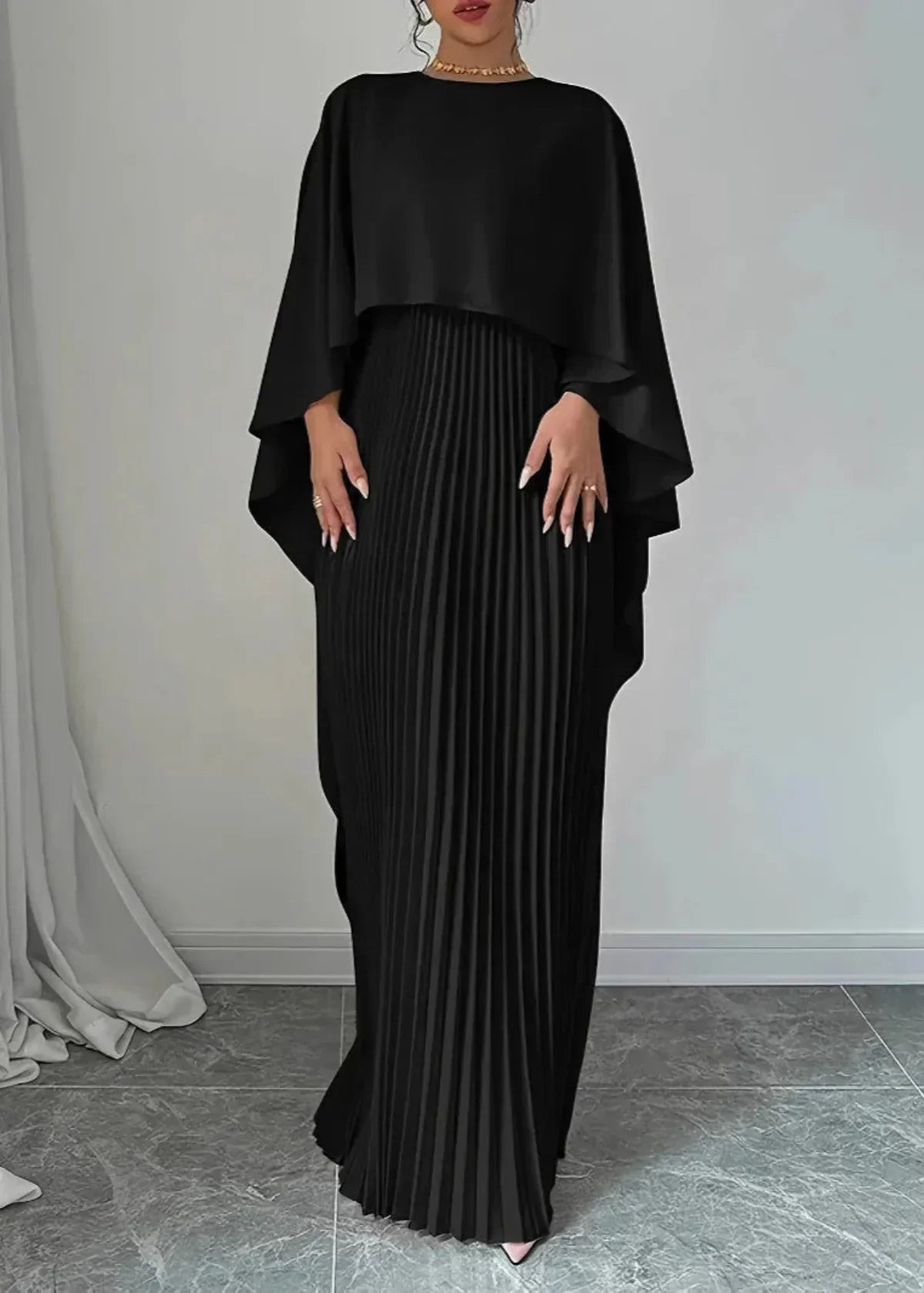 Maxi-Jurk Met Cape | Navando