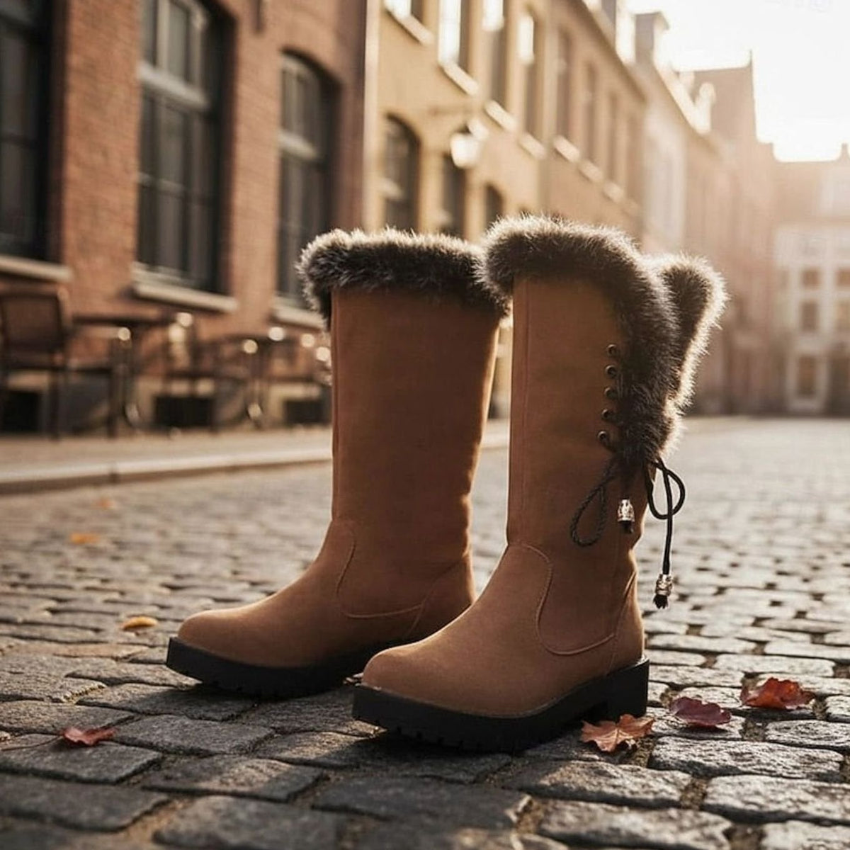 Meike | Hoge Snowboots Met Grove Profielzool