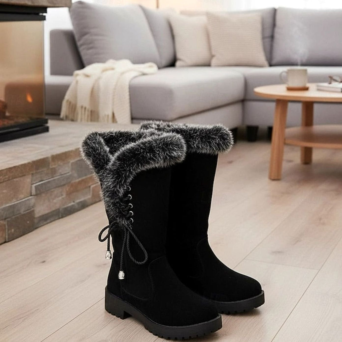 Meike | Hoge Snowboots Met Grove Profielzool