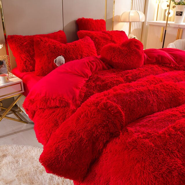 Melisa | Zachte fleece bedset met hartkussen 10