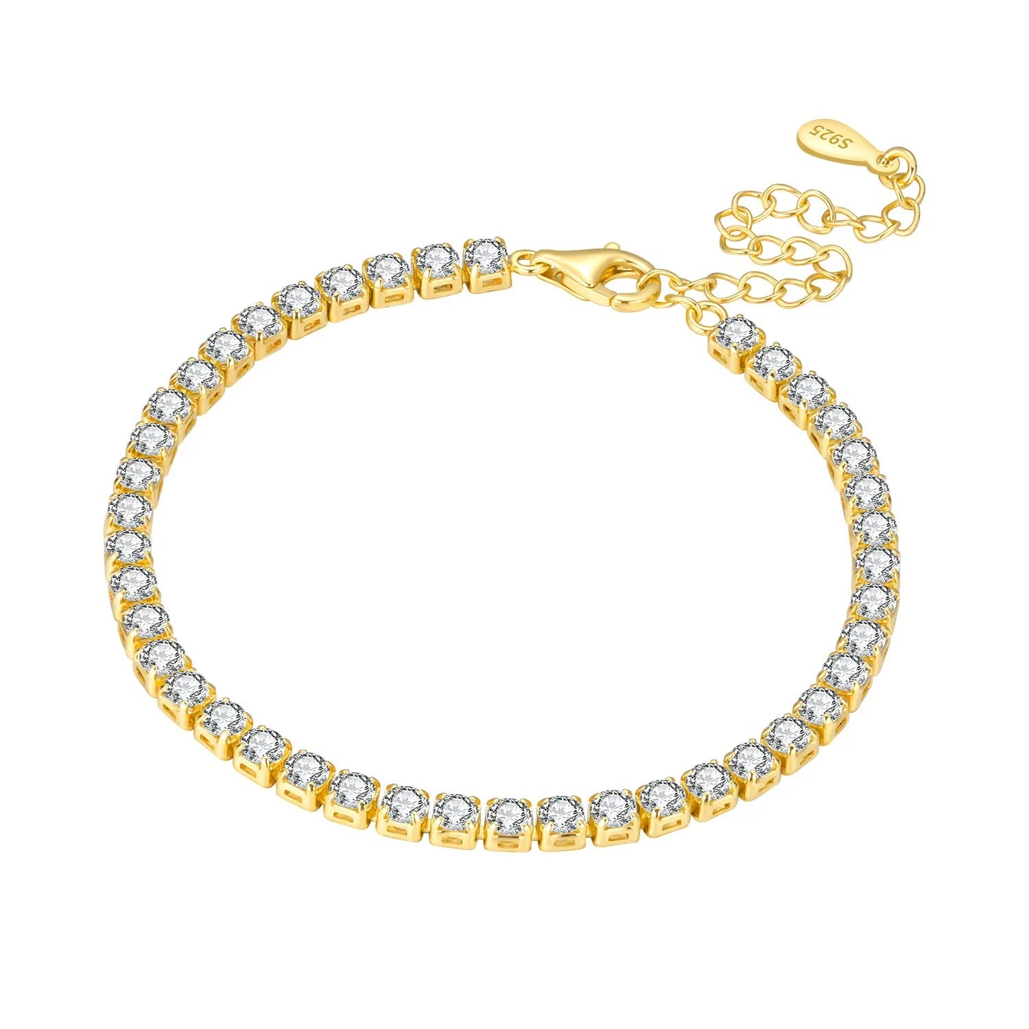 Minimalistische Armband Met Steentjes Goud | Navando 