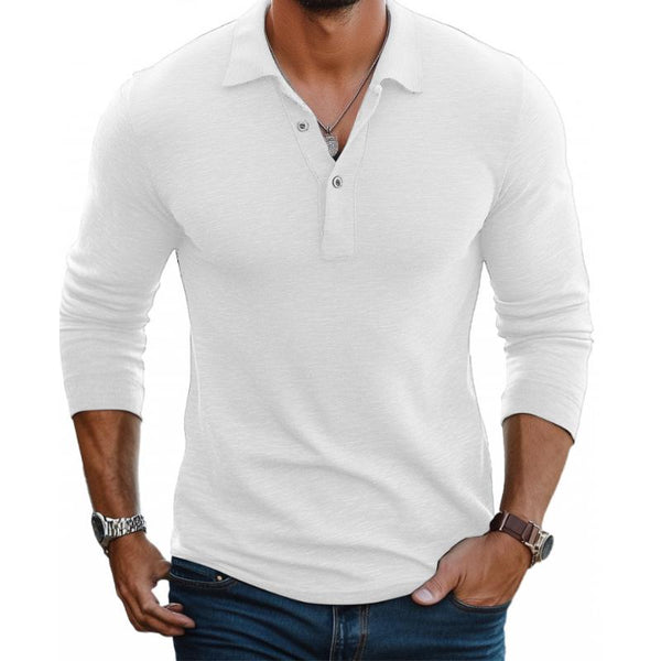 Modern Poloshirt Lange Mouw Voor Heren | Navando