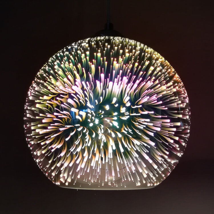 Moderne hanglamp | 3D vuurwerkglas met kleurrijk effect 10
