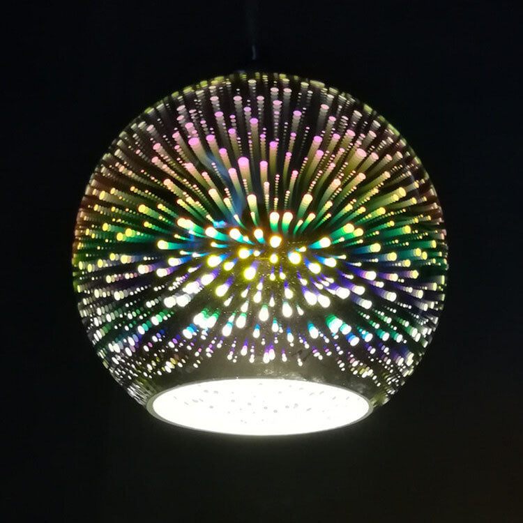 Moderne hanglamp | 3D vuurwerkglas met kleurrijk effect 11