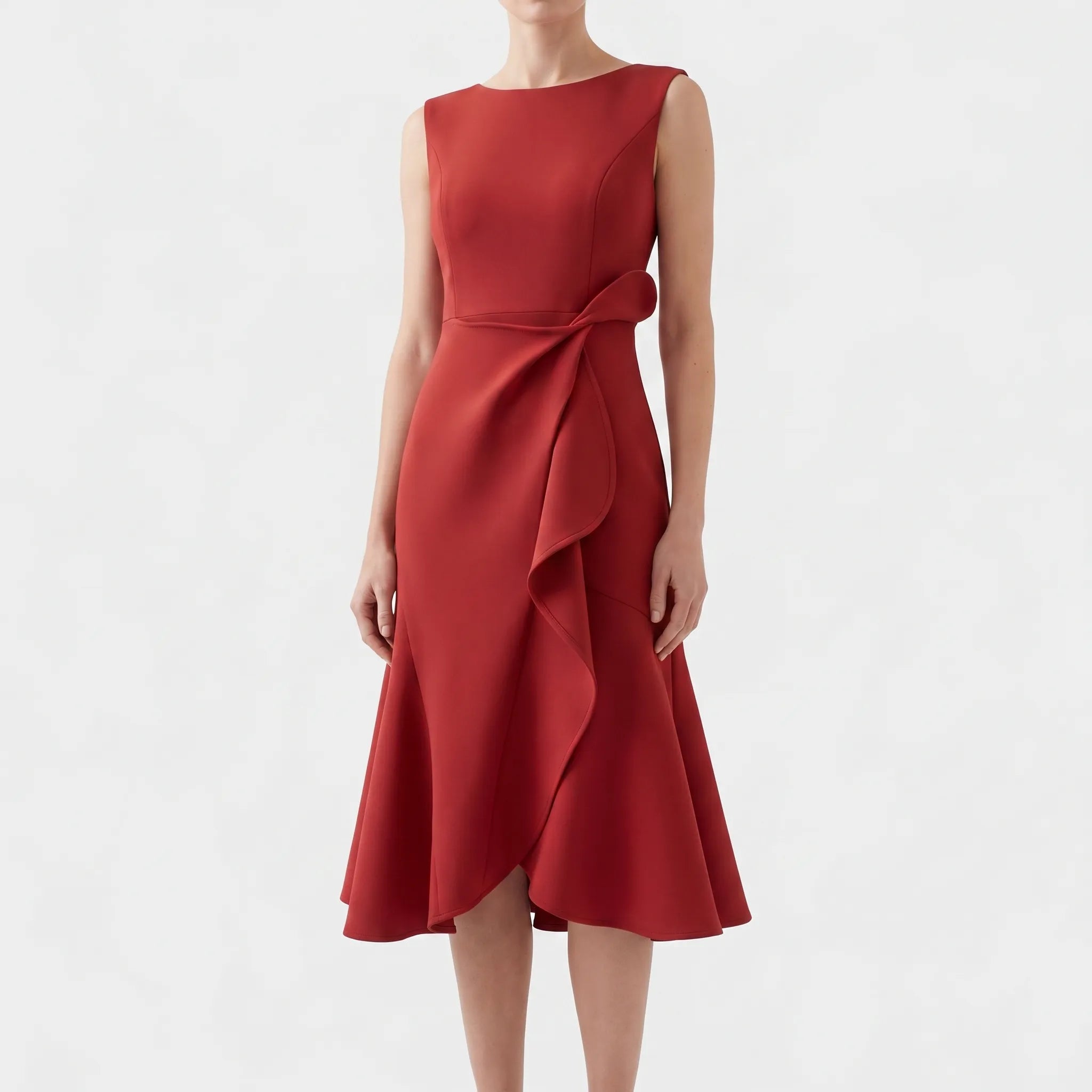 Mouwloze Asymmetrische Midi-Jurk | Navando 