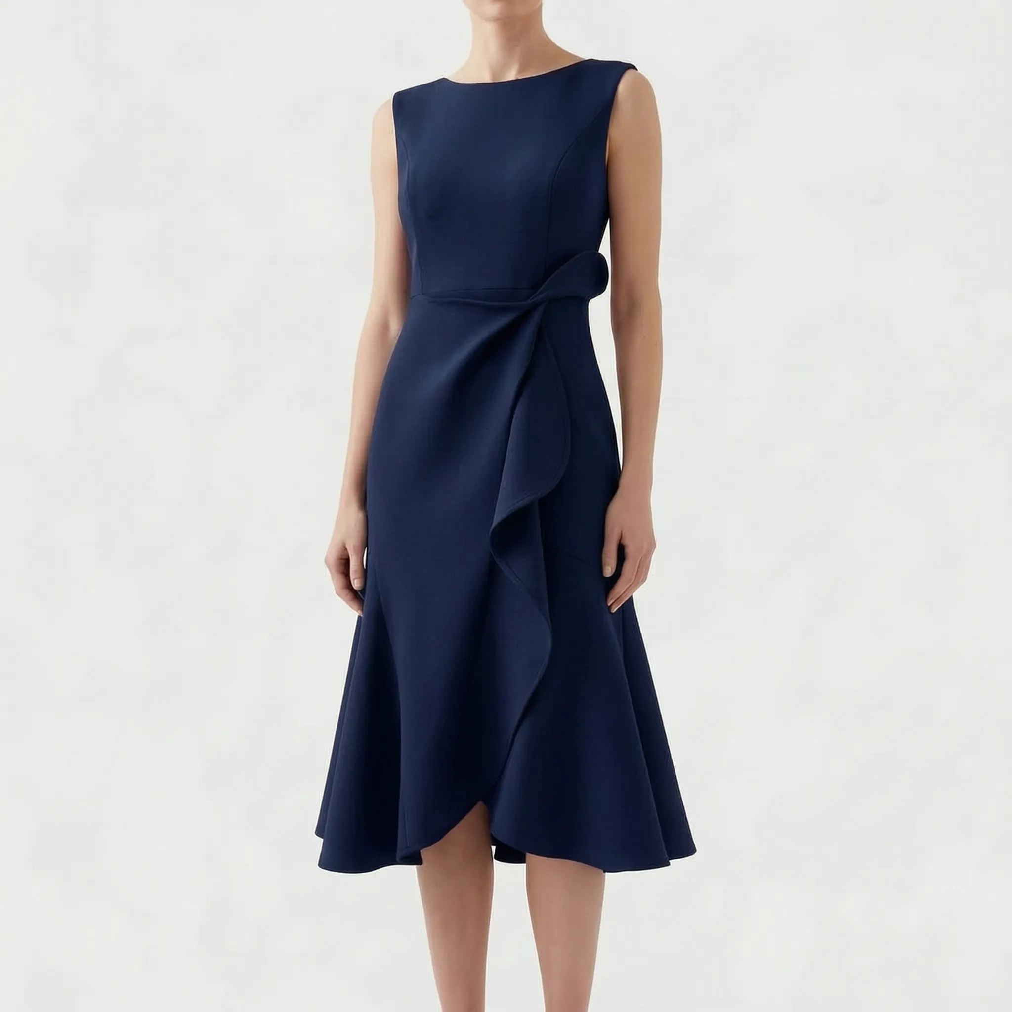 Mouwloze Asymmetrische Midi-Jurk | Navando 