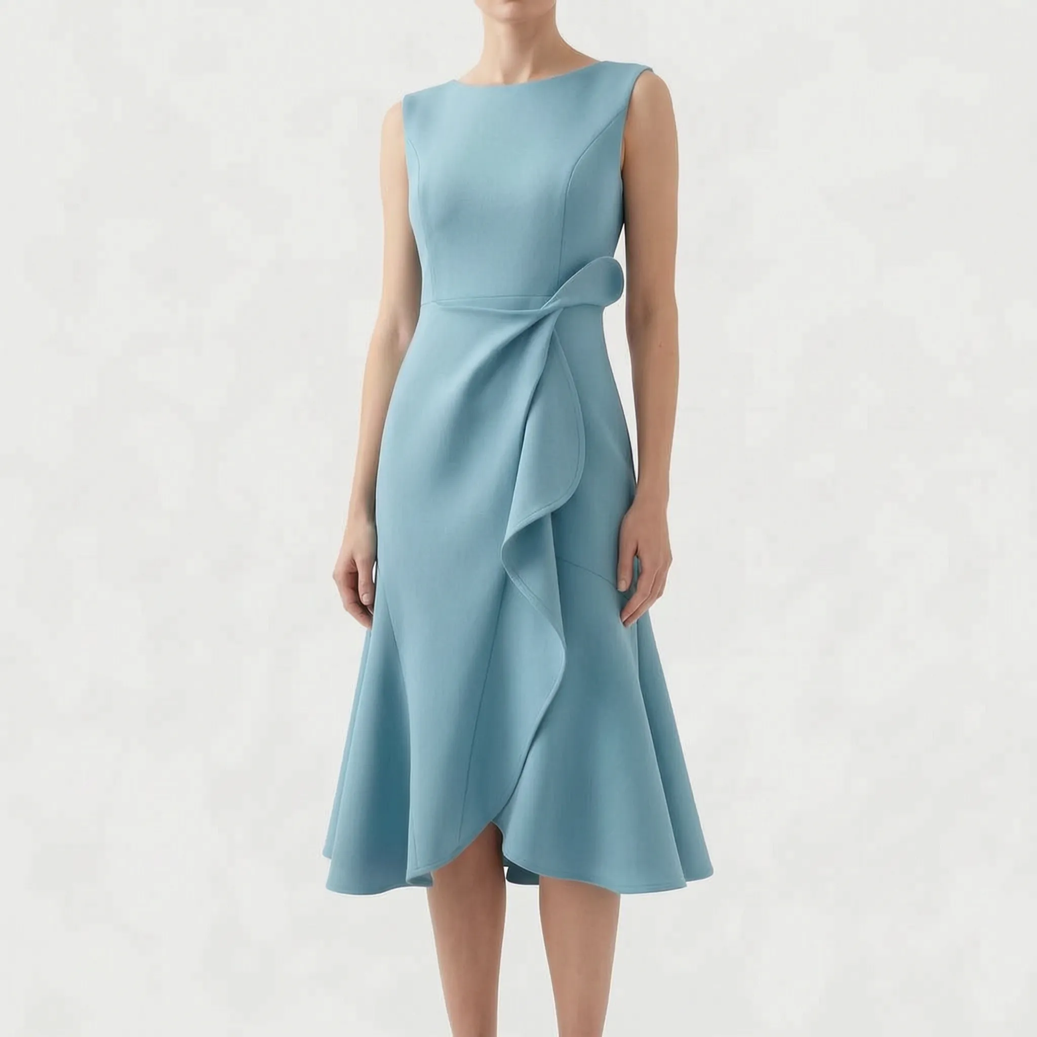 Mouwloze Asymmetrische Midi-Jurk | Navando 