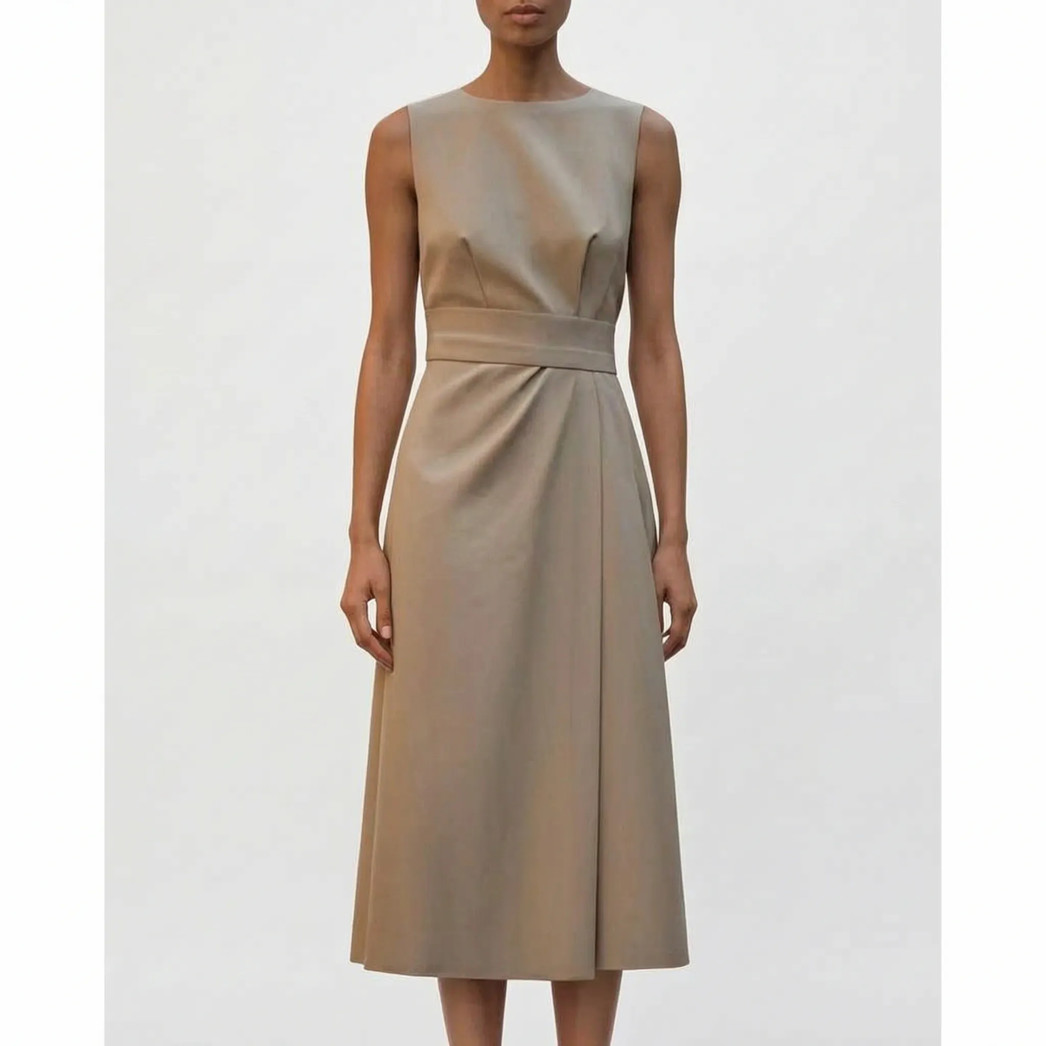 Mouwloze Gedrapeerde Elegante Damesjurk | Navando 