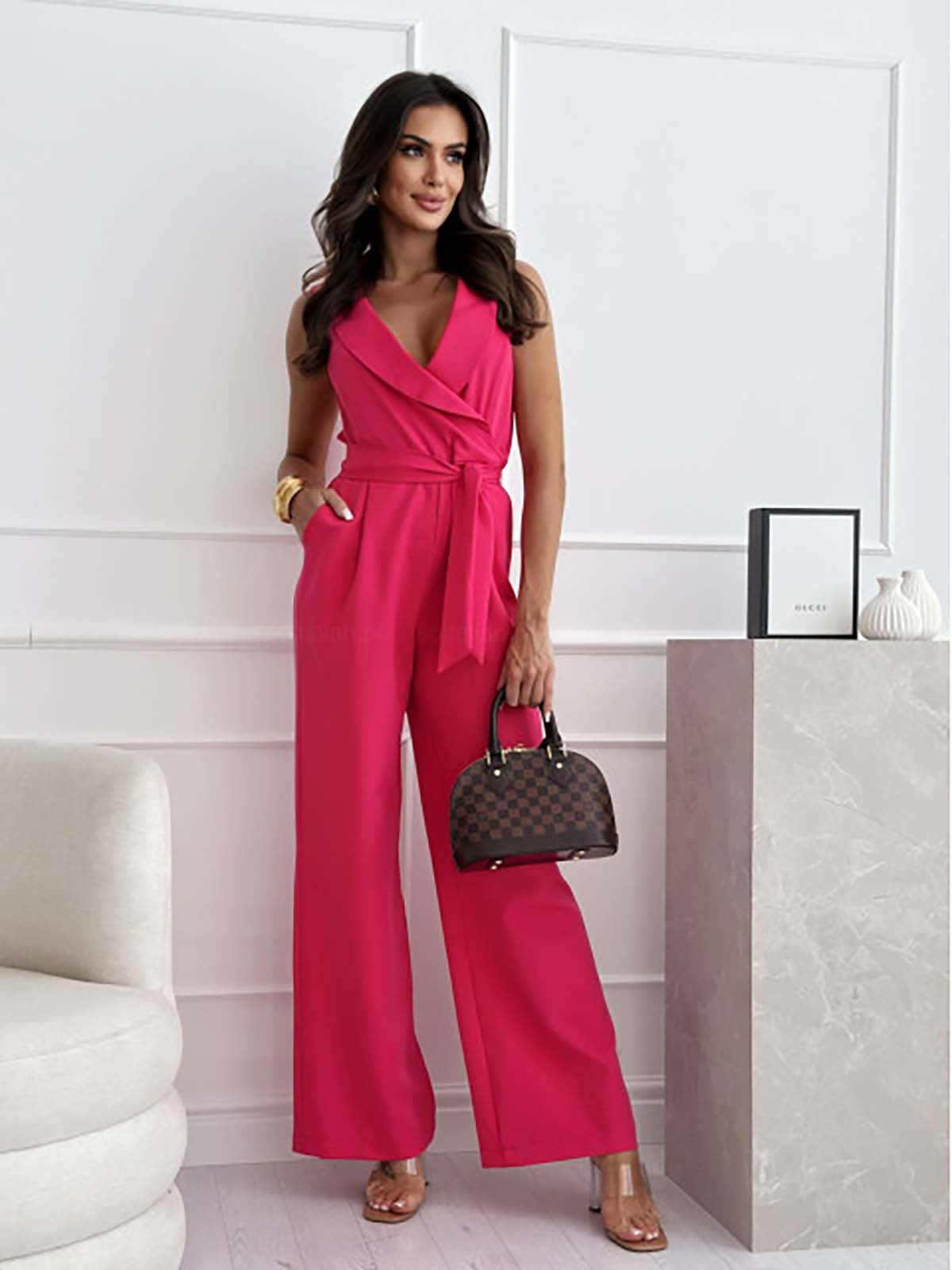 Mouwloze Getailleerde Jumpsuit | Navando 