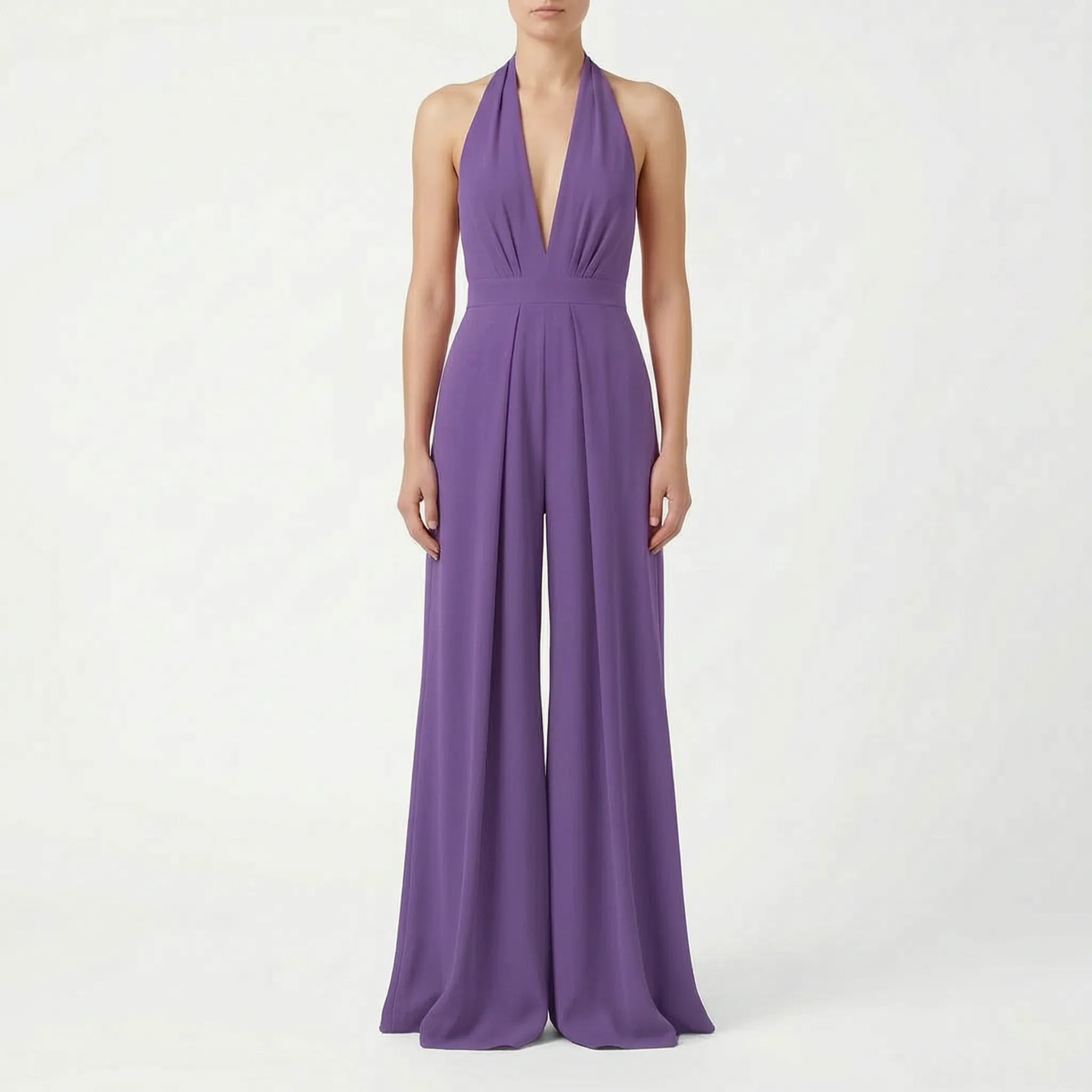 Mouwloze Jumpsuit Met Halternek | Navando 