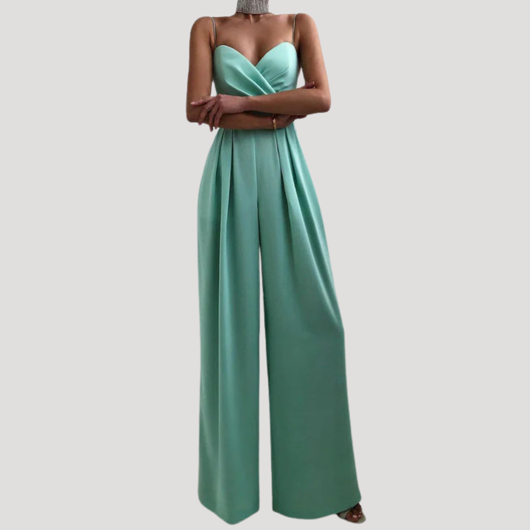Mouwloze Jumpsuit Met Wijde Pijpen | Navando 