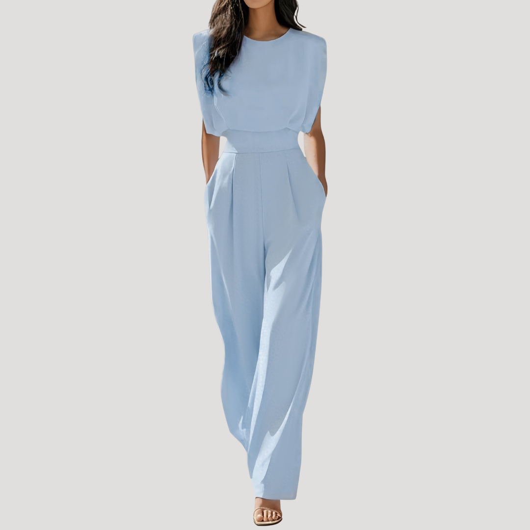 Mouwloze Jumpsuit Met Wijde Pijpen | Navando 