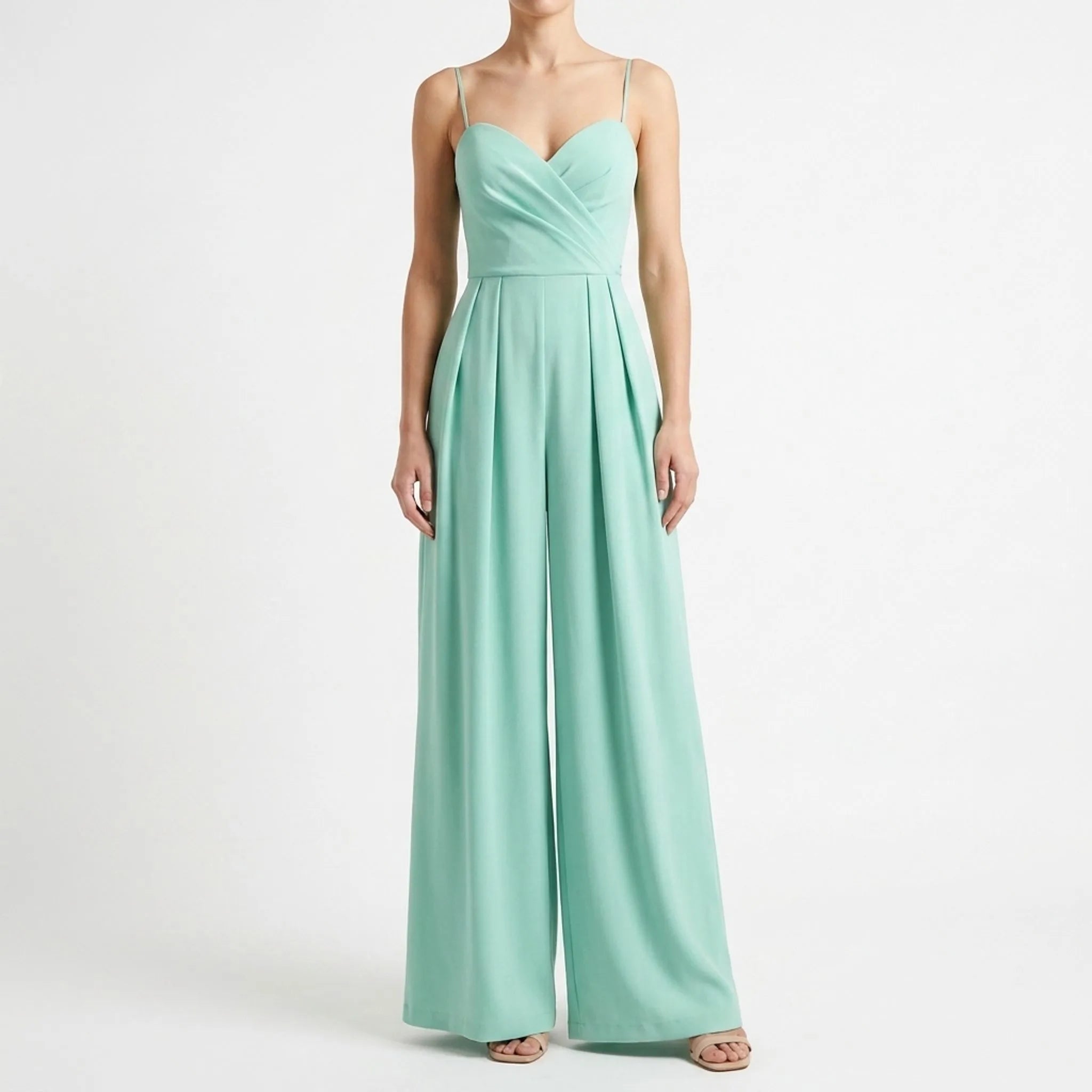 Mouwloze Jumpsuit Met Wijde Pijpen | Navando 