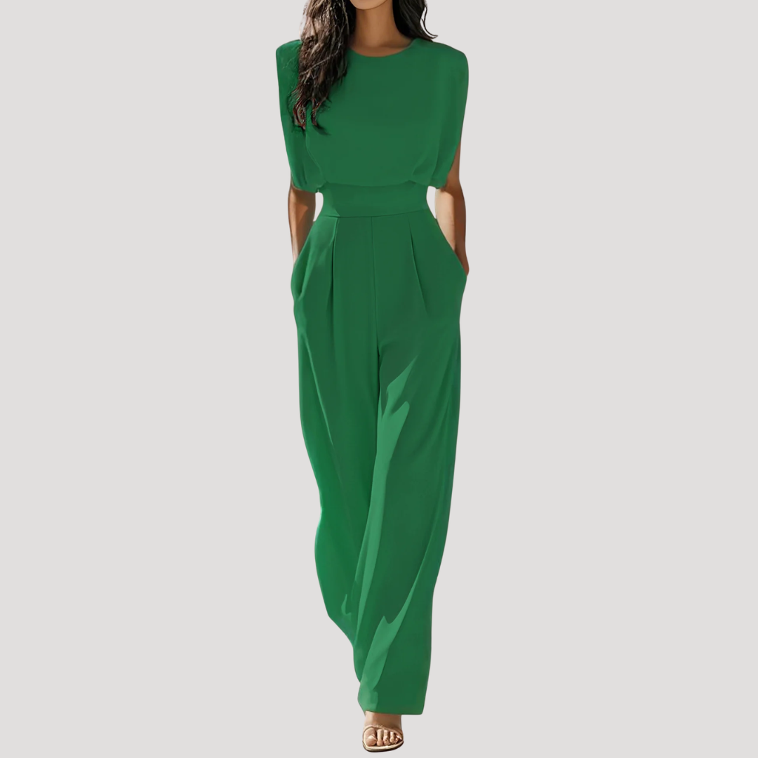 Mouwloze Jumpsuit Met Wijde Pijpen | Navando 