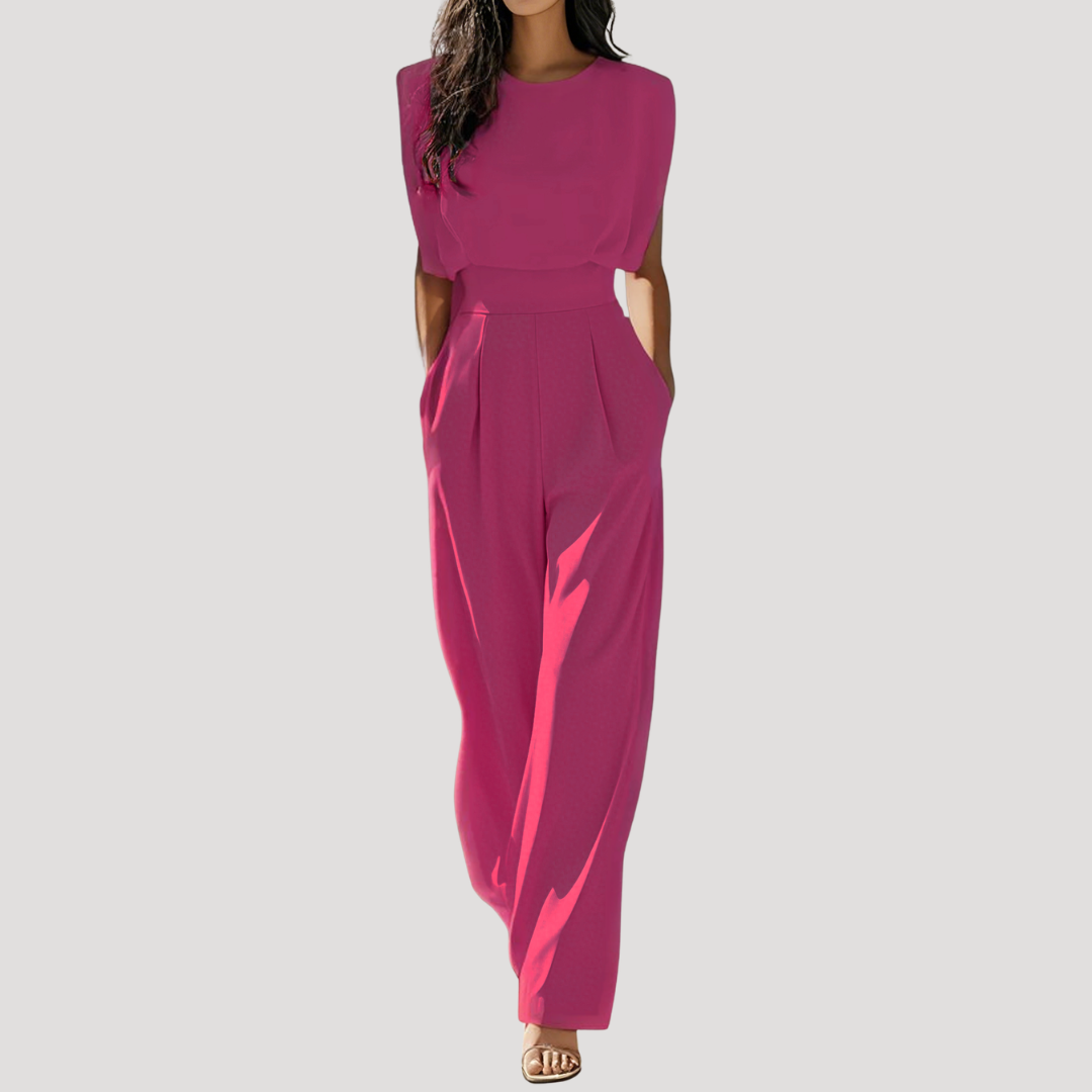 Mouwloze Jumpsuit Met Wijde Pijpen | Navando 