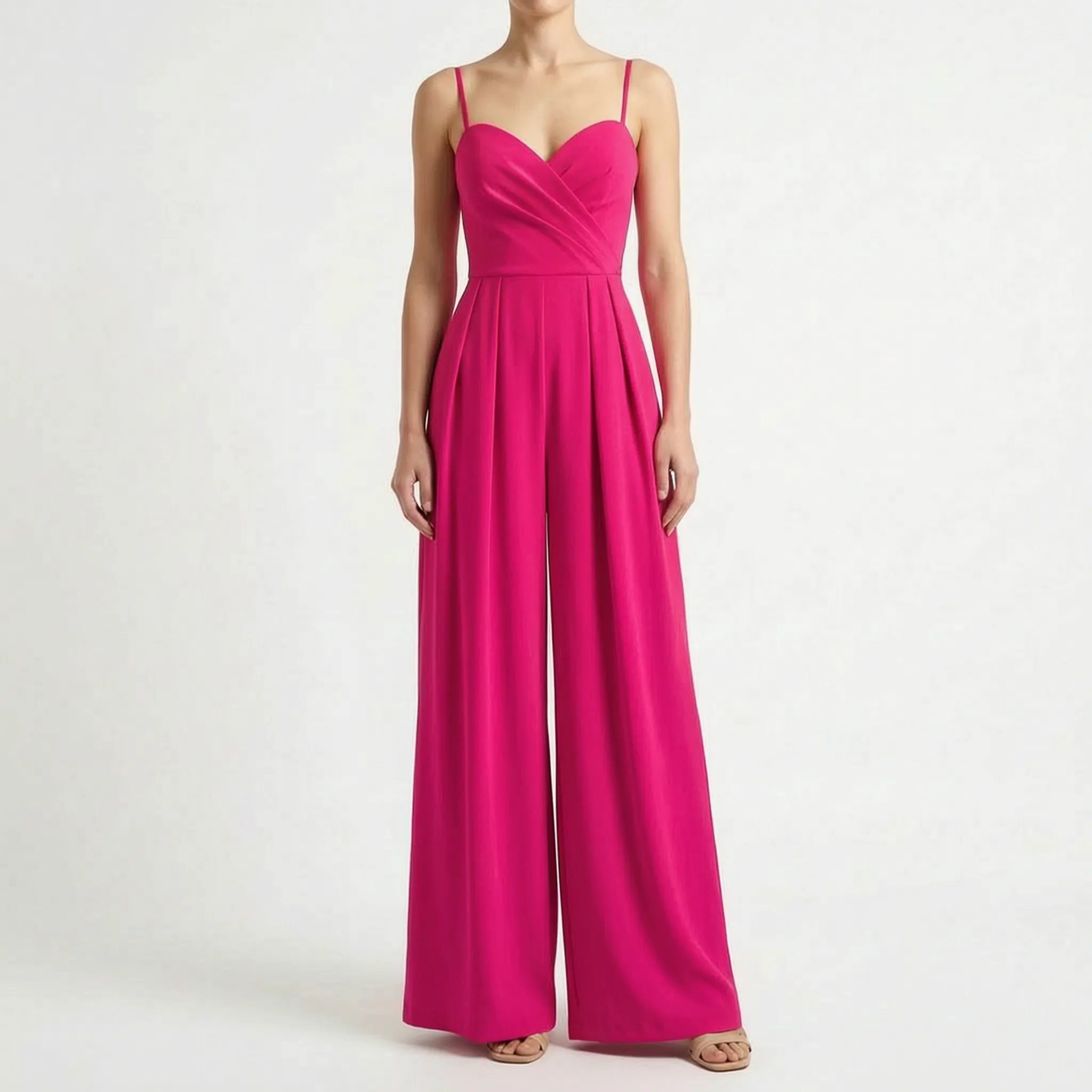 Mouwloze Jumpsuit Met Wijde Pijpen | Navando 