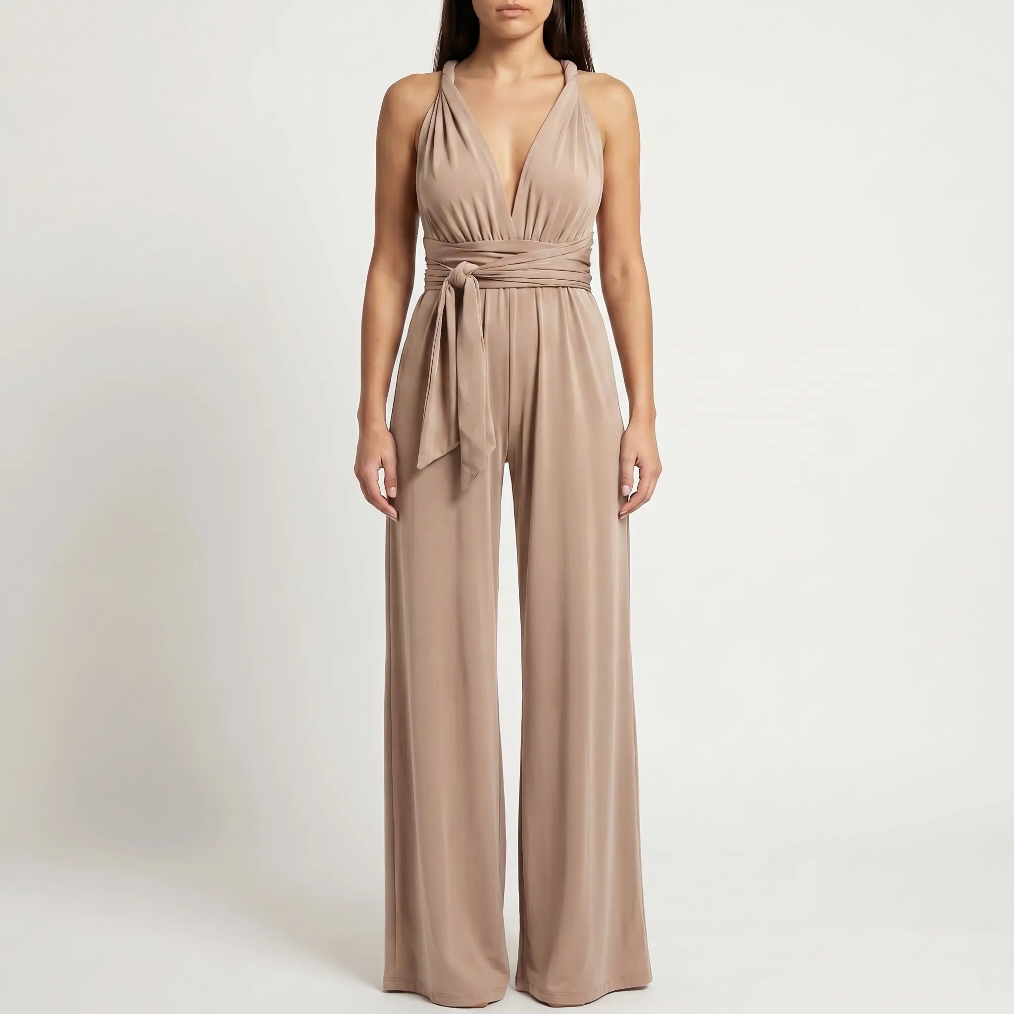 Mouwloze Jumpsuit Met Wijde Pijpen | Navando 