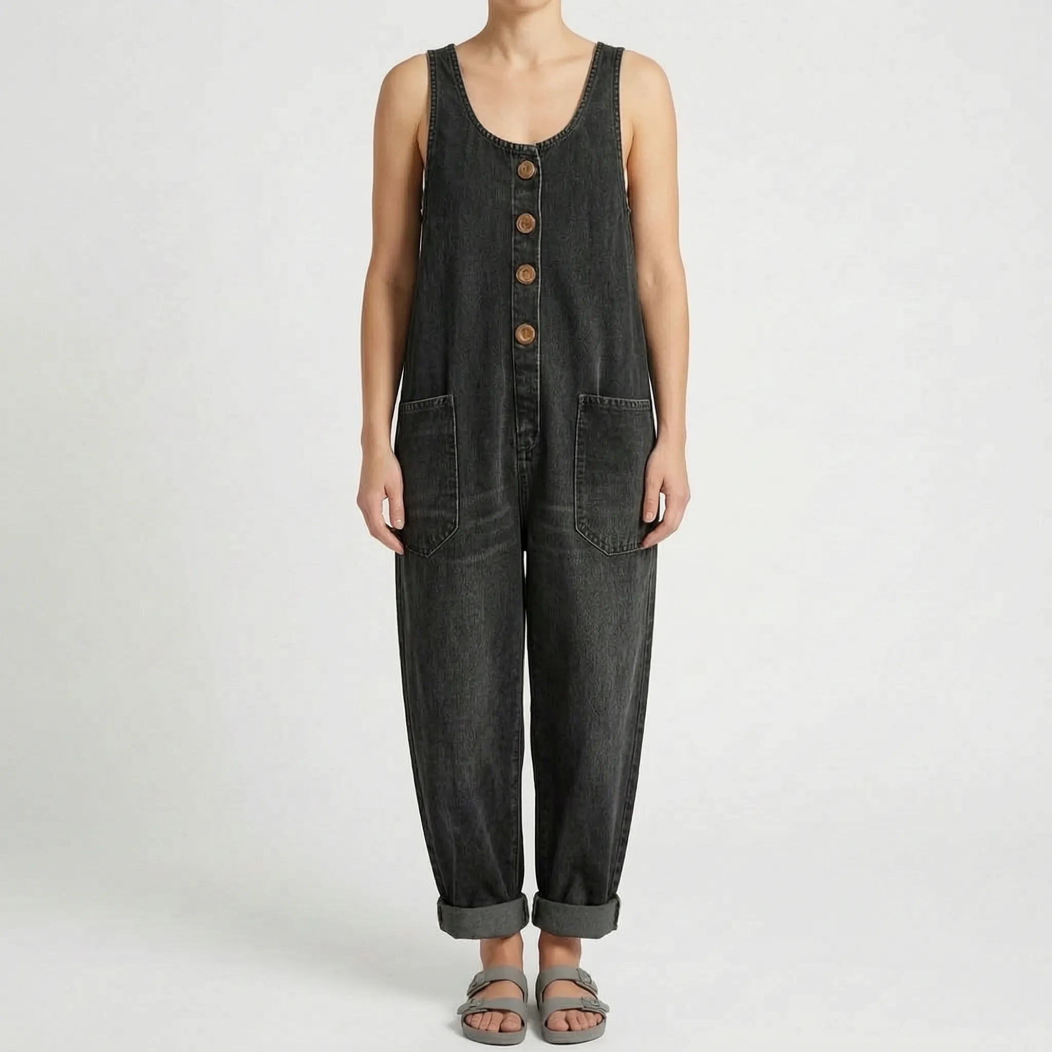 Mouwloze Loose-Fit Jumpsuit | Navando 