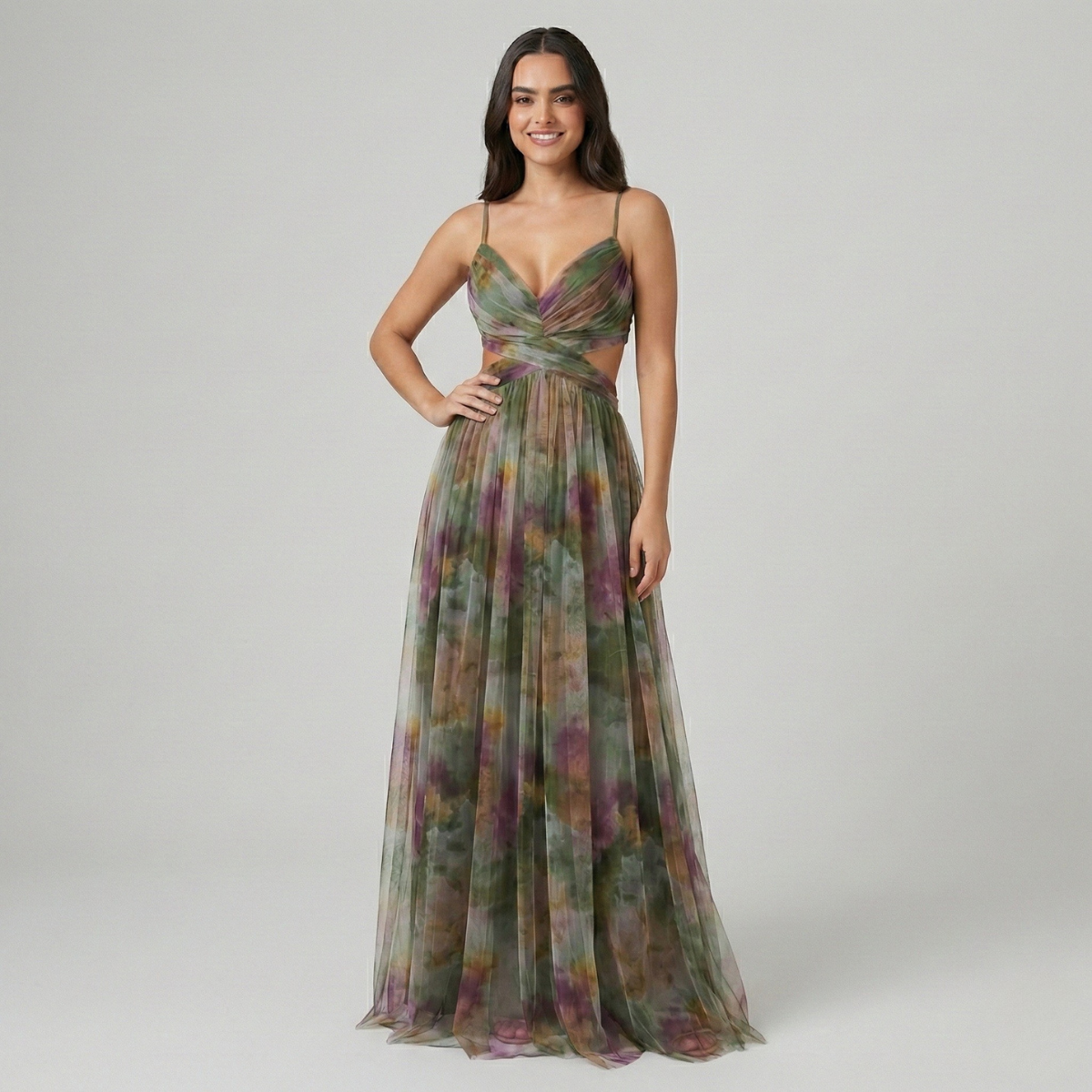 Mouwloze Maxi-Jurk Met Bloemenprint | Navando